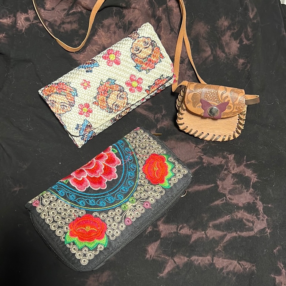 2 WALLETS ONE MINI BAG